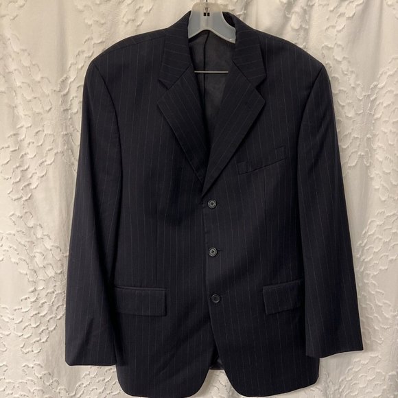 Ralph Lauren Other - Ralph Lauren Dillards Blue Pinstriped Suit Jacket Mens 41R Sport Coat Blazer